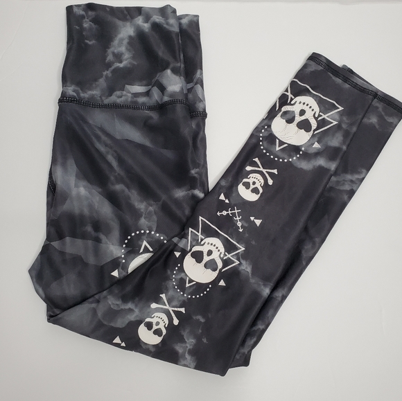 Evolution and Creation Pants - Evolution & Creation - High Rise Skull Leggings